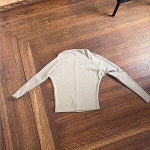 Enza Costa Beige Long Sleeve Top